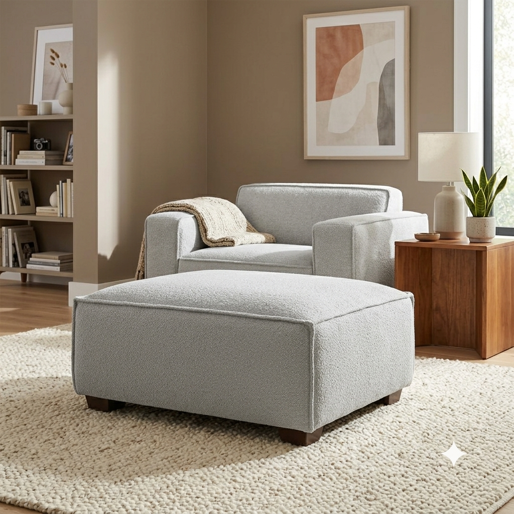 2026 Dunkeld Stool- Pebble Boucle