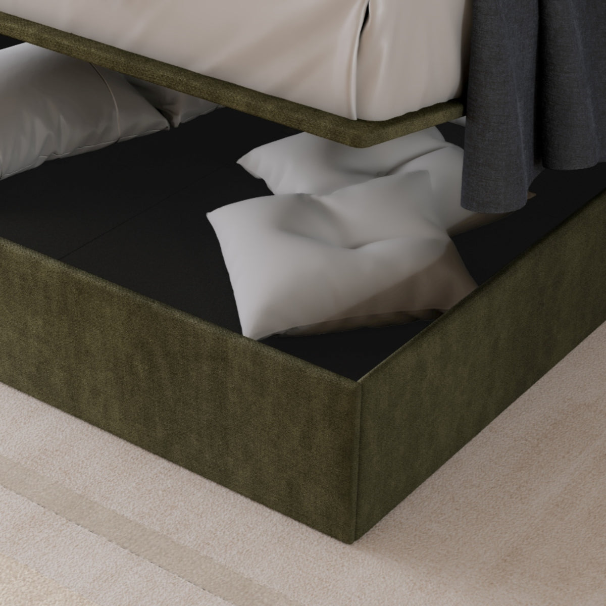 2026 Harvey Ottoman Storage Bed in Olive