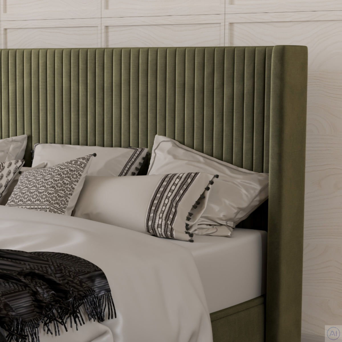 2026 Harvey Ottoman Storage Bed in Olive