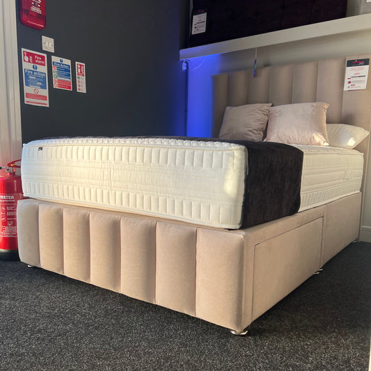 Divan Bed Base With Footboard (Vertical Panel) Non Storage - Nimbus Beds