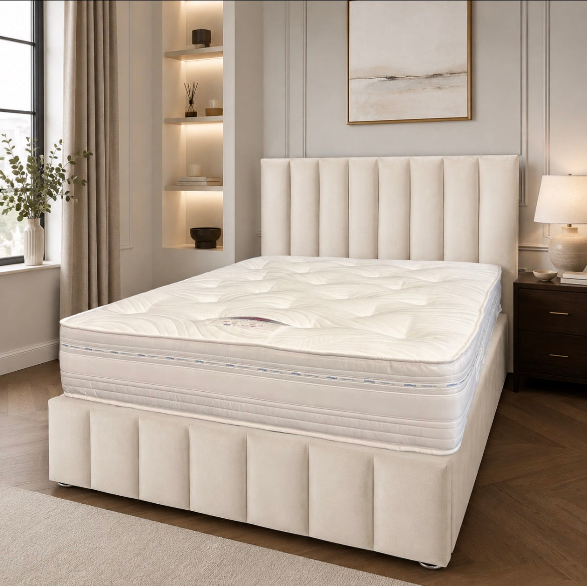 2026 Louis Ottoman Divan with Matching Headboard & Footboard (Side or Bottom lift)