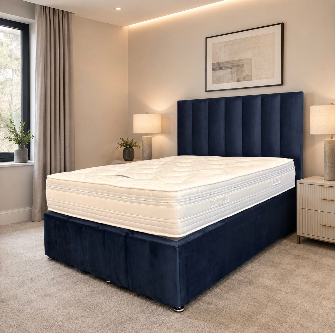 2026 Louis Ottoman Divan with Matching Headboard & Footboard (Side or Bottom lift)