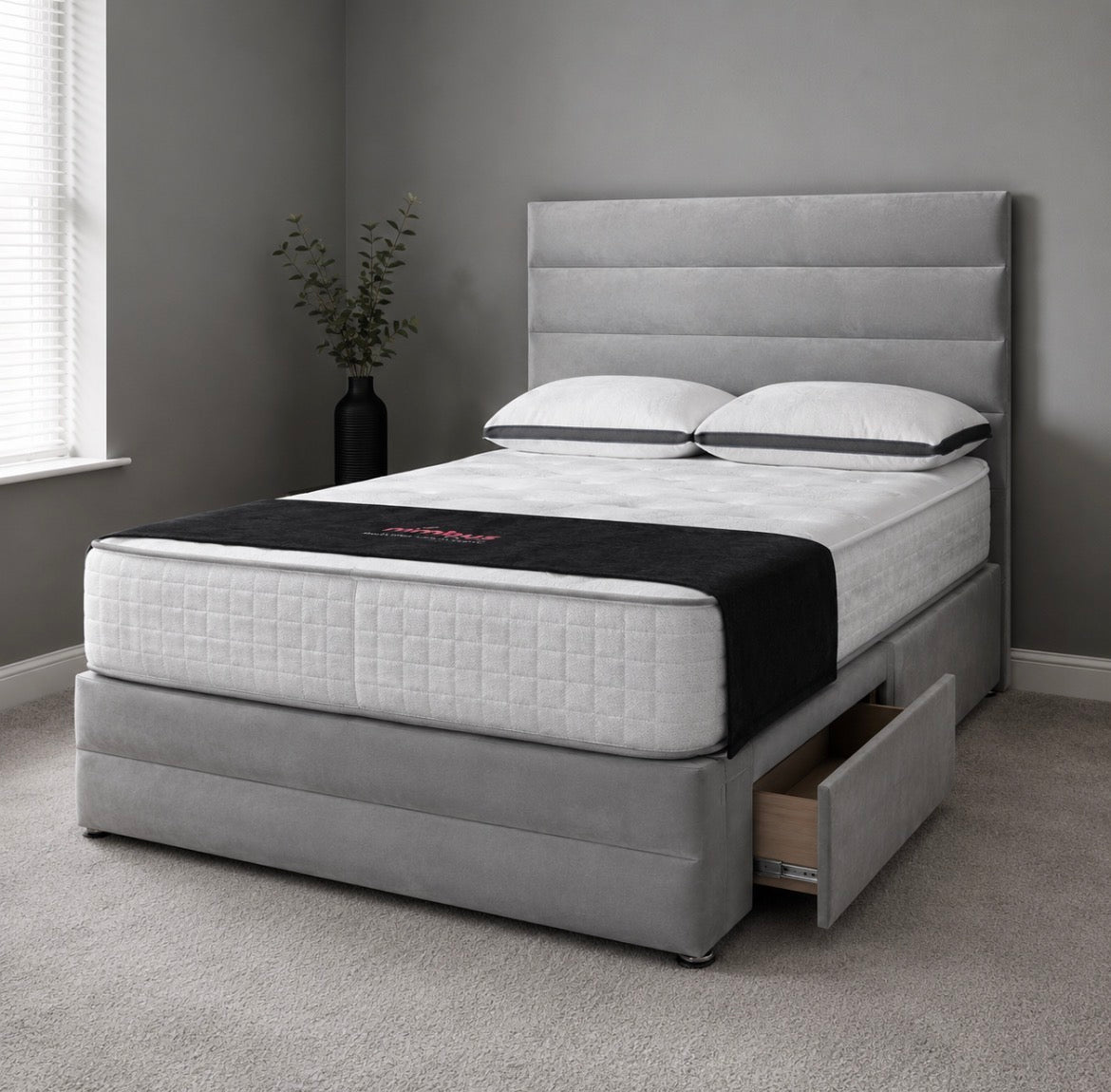 2026 Marbella Divan Bed with Matching Footboard with Optional Storage Drawers