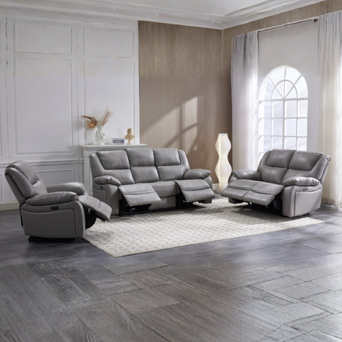 2026 Kylie 3 Seater, 2 Seater & Chair Sofa In Pisa Grey