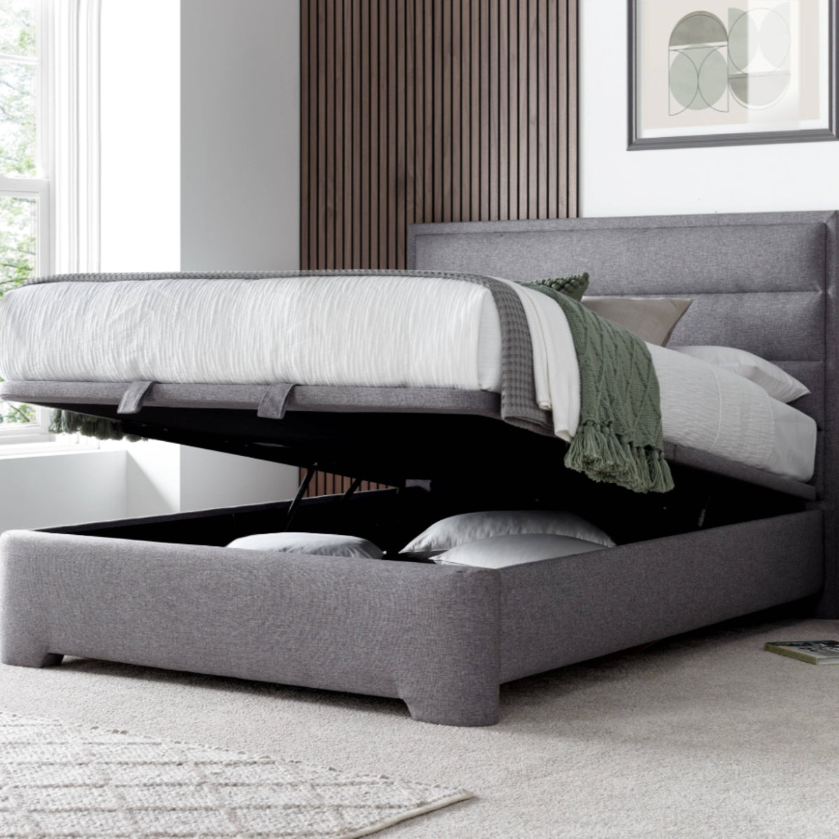 2026 Keith Ottoman Storage Bed in Marbella Grey
