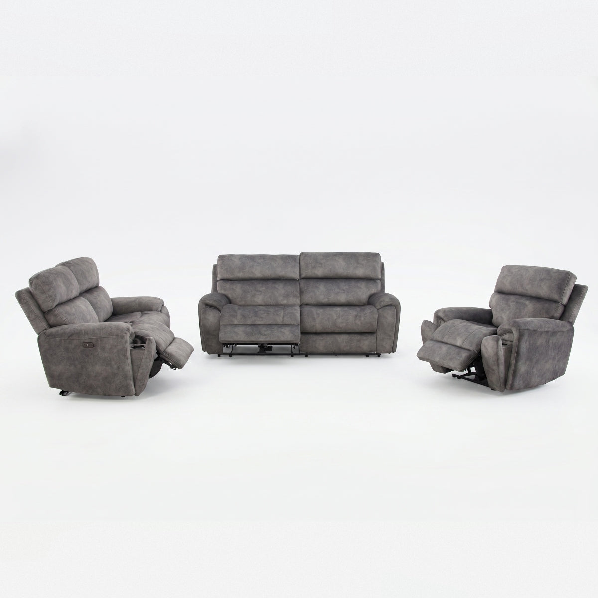 2026 Valerie Corner, 3 Seater, 2 Seater & Chair Sofa In Grey