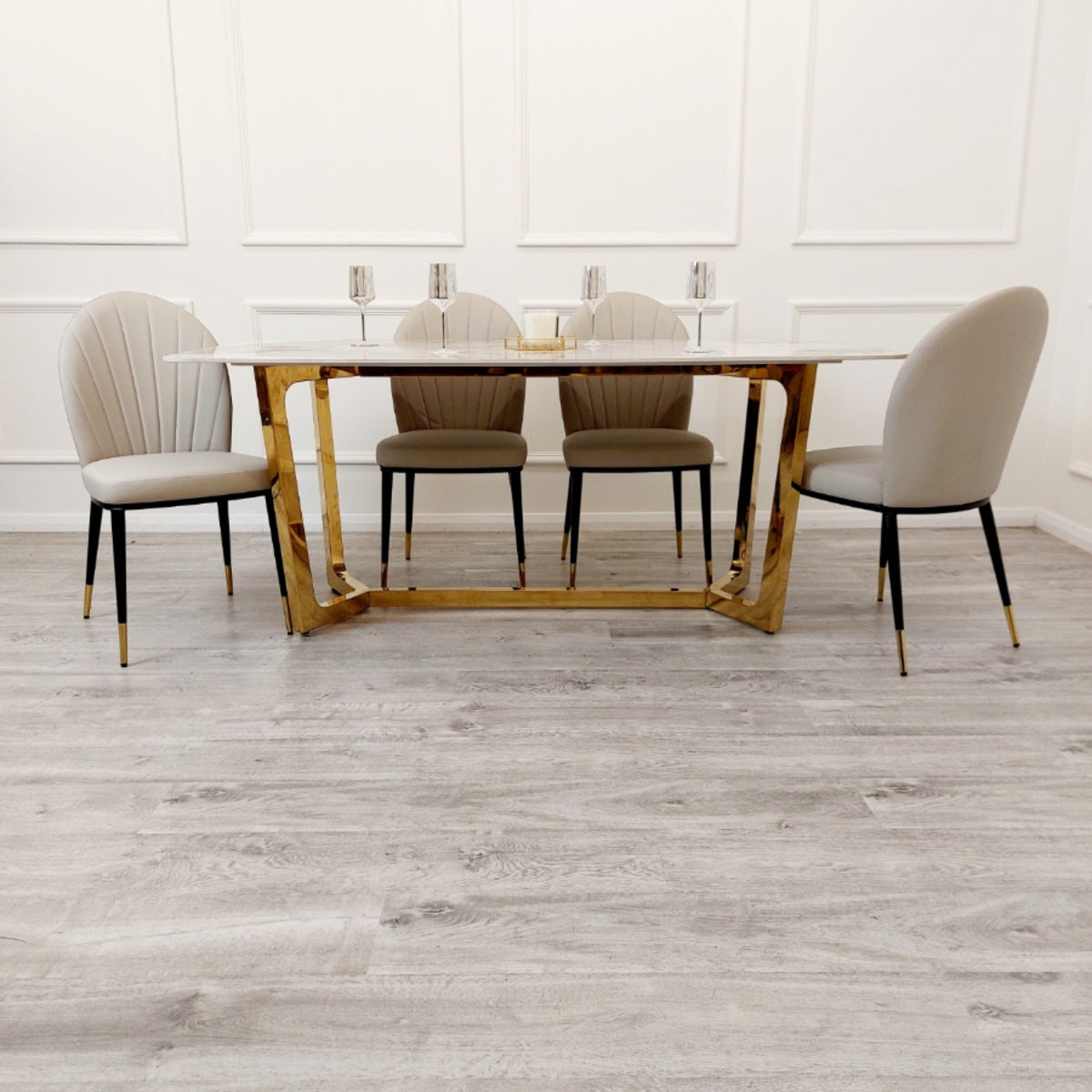 2026 Etta Leather Dining Chair in Beige