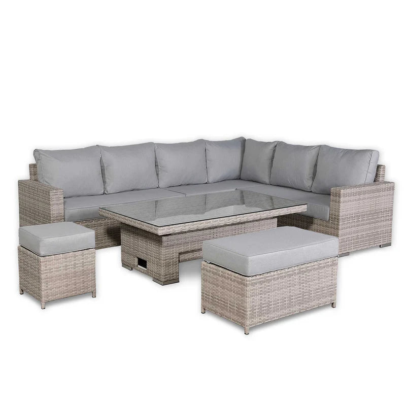 2026 Torini Corner Large Dining Set with Rising Table (Right Hand) - Nimbus Beds
