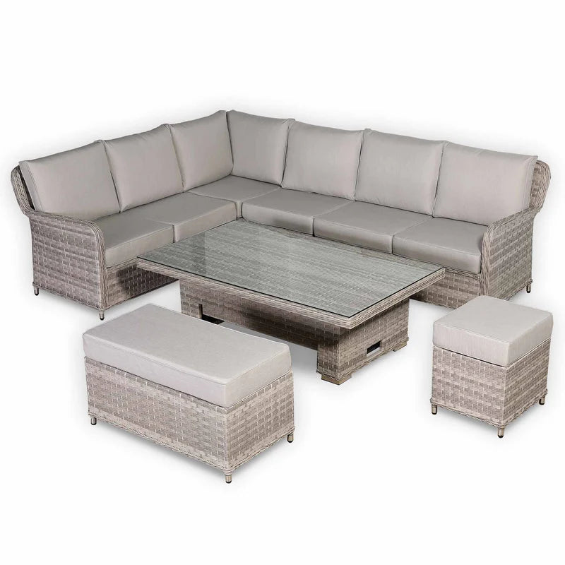 2026 Paris Large Corner Sofa Set with Rising Table (Left Hand) - Nimbus Beds