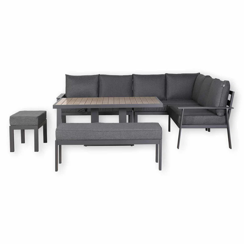 2026 Marbella Large Corner Dining Set with Rising Table (Right Hand) - Nimbus Beds