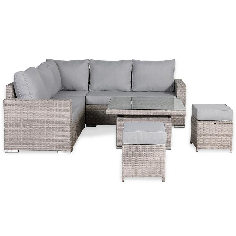 2026 Torini Square Dining Outdoor Garden Set with Rising Table - Nimbus Beds