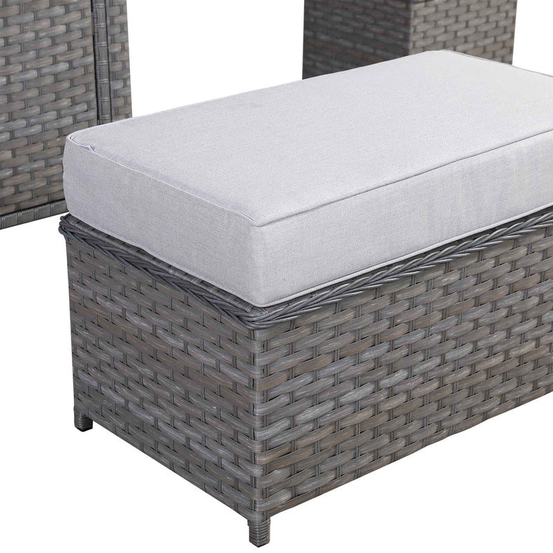 2026 Caprila Corner Outdoor Garden Dining Set with Firepit Table - Nimbus Beds