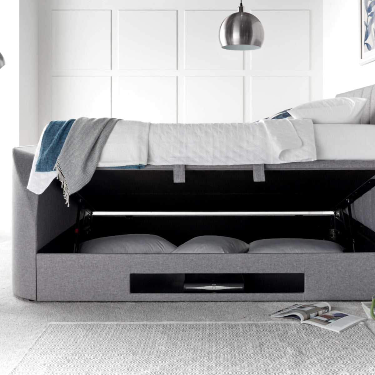 2026 MASIE TV Ottoman Storage Bed in Grey