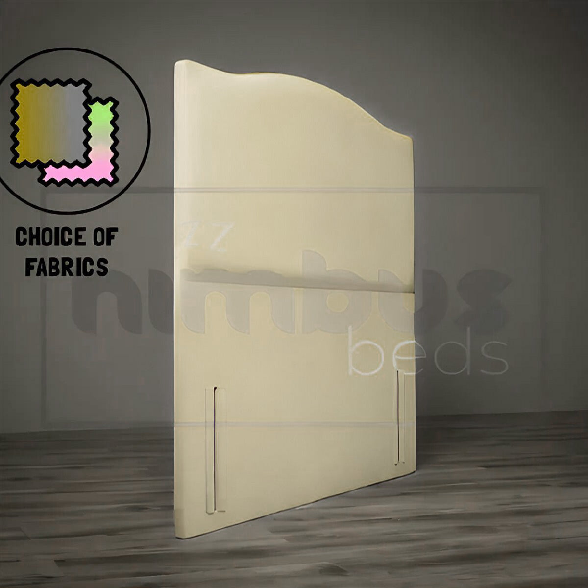 Floor Standing Curve Studded Headboard - Nimbus Beds