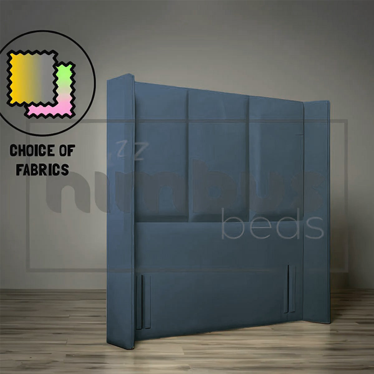 Floor Standing 3 Panel Winged Headboard - Nimbus Beds