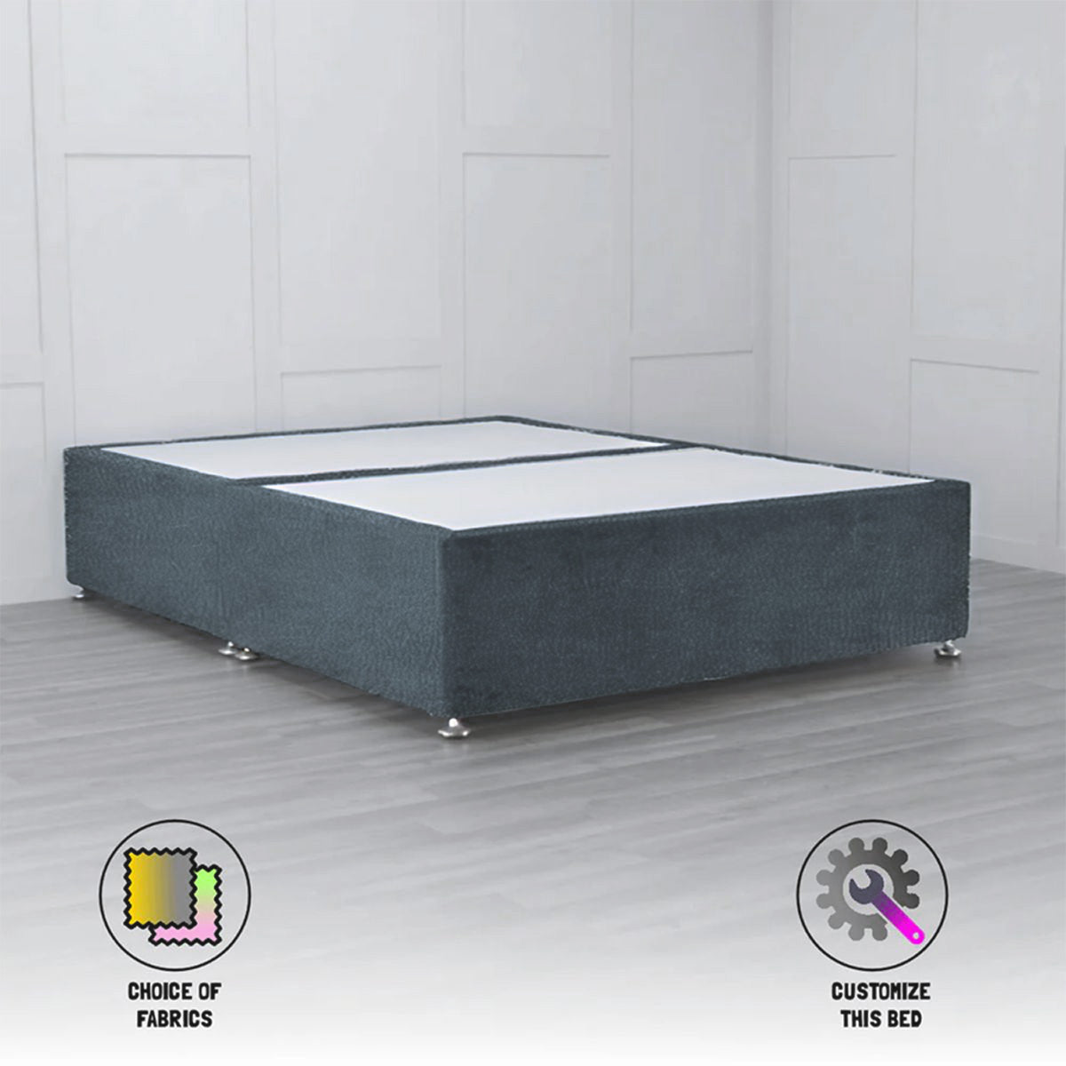 Padded Divan Bed Base - No Storage