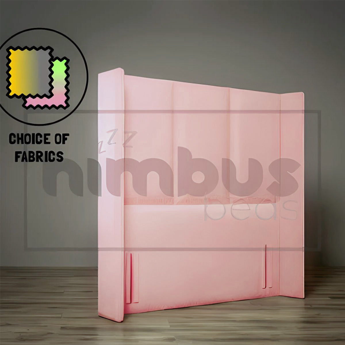 Floor Standing 3 Panel Winged Headboard - Nimbus Beds