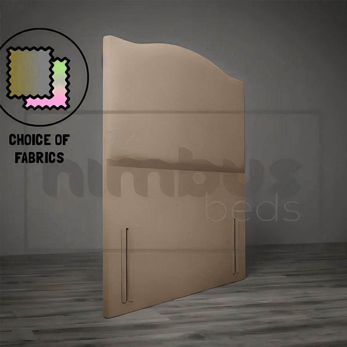 Floor Standing Curve Studded Headboard - Nimbus Beds