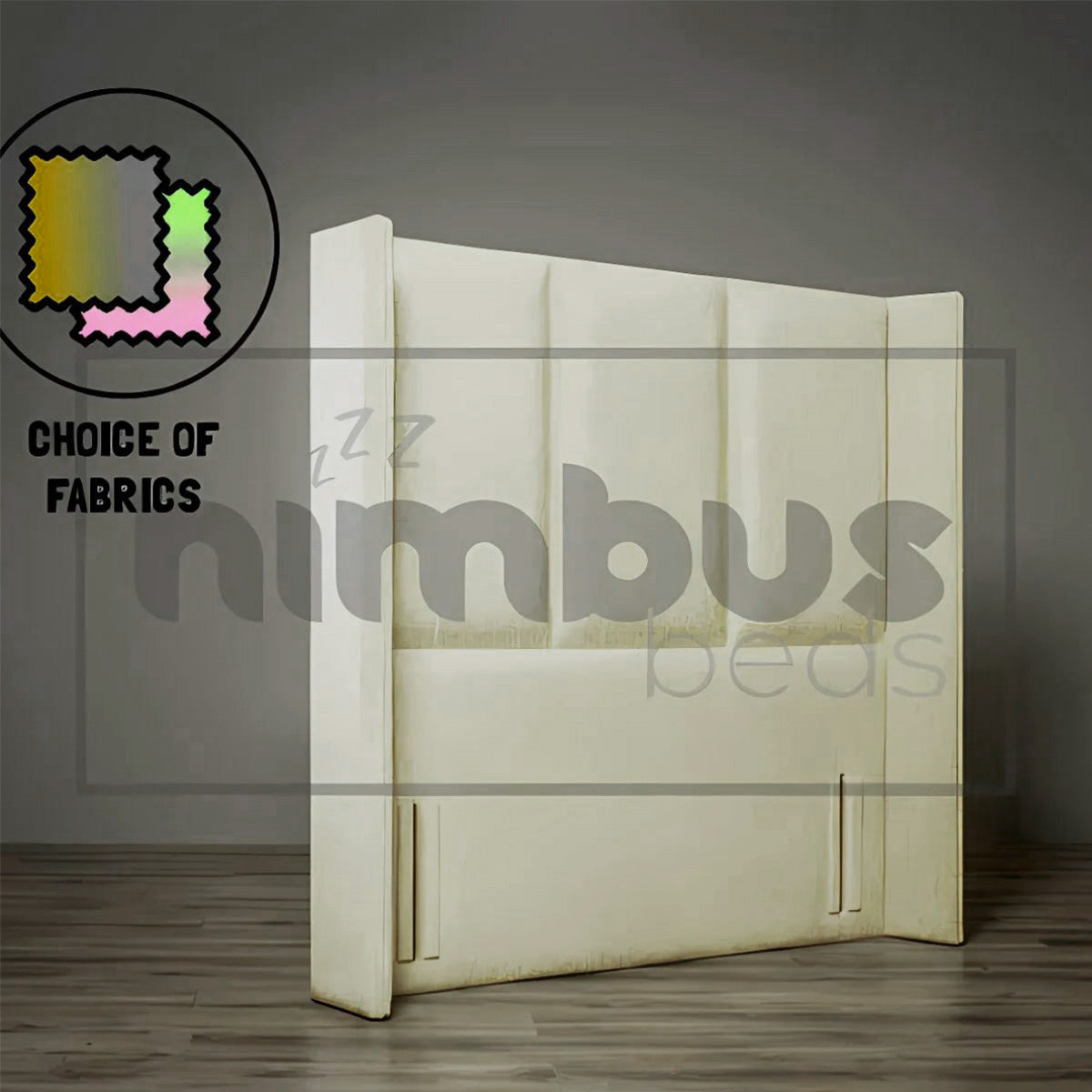 Floor Standing 3 Panel Winged Headboard - Nimbus Beds