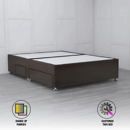 2 Drawers Padded Divan Bed Base - Nimbus Beds