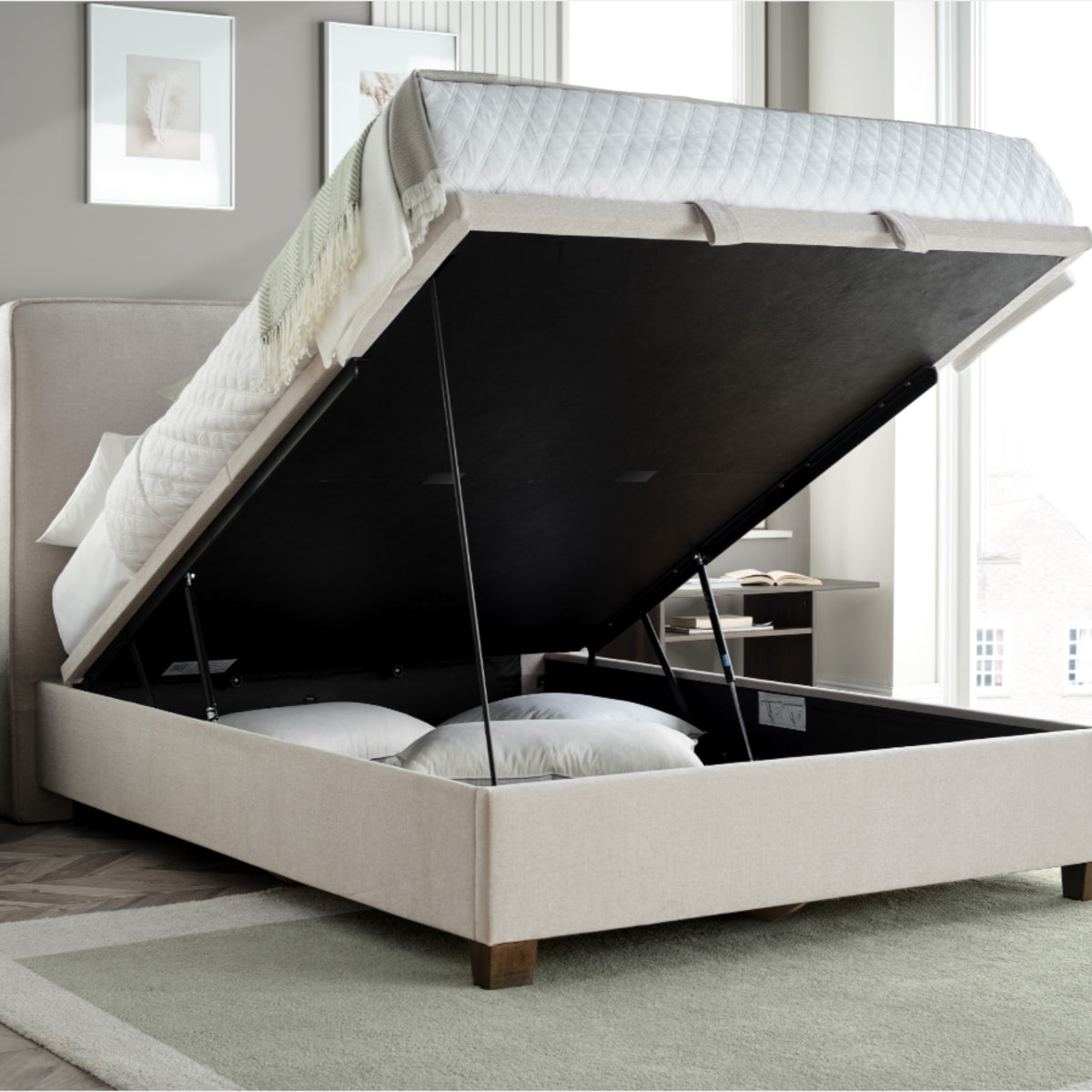 2026 Noreen Ottoman Storage Bed in Clay