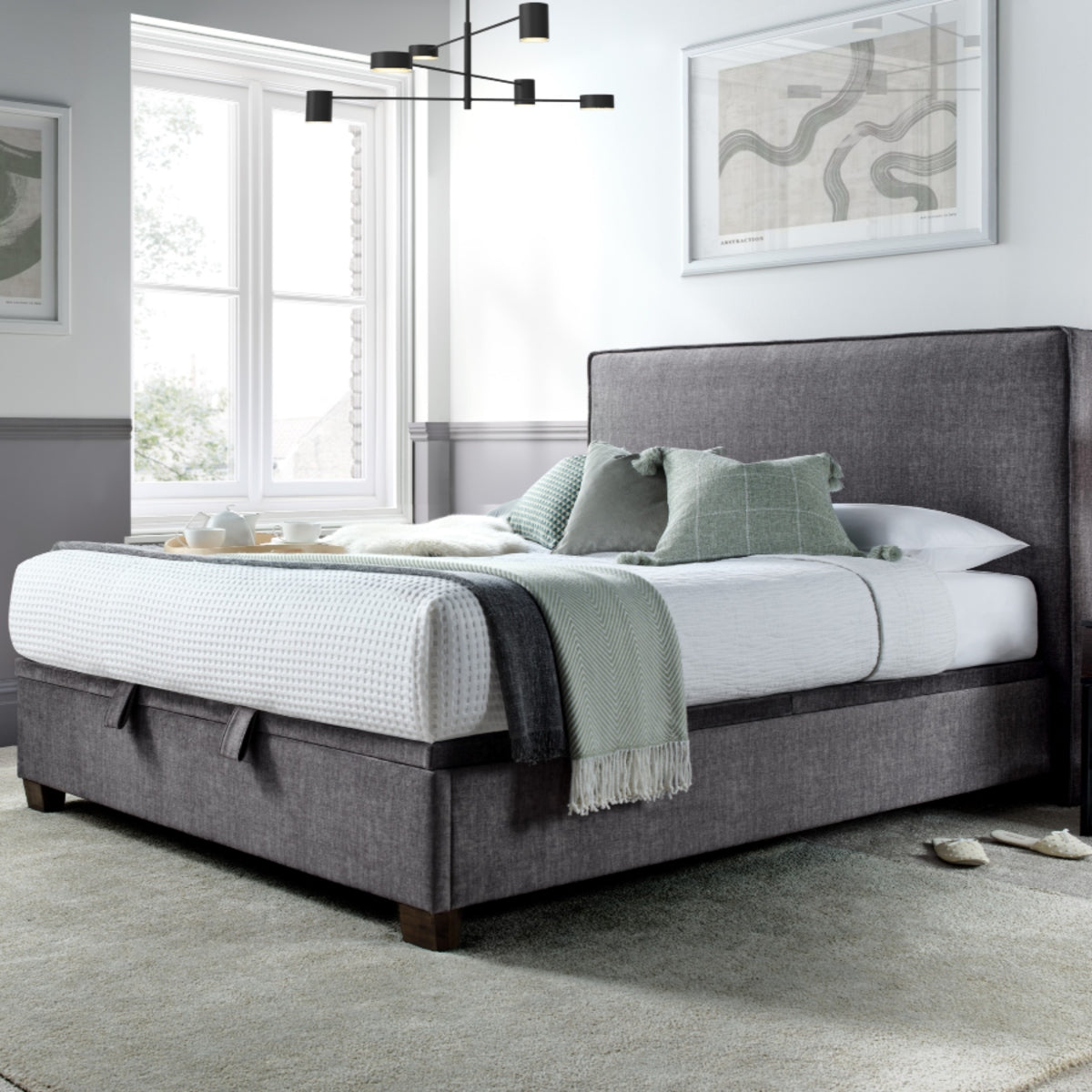 2026 Noreen Ottoman Storage Bed in Grey