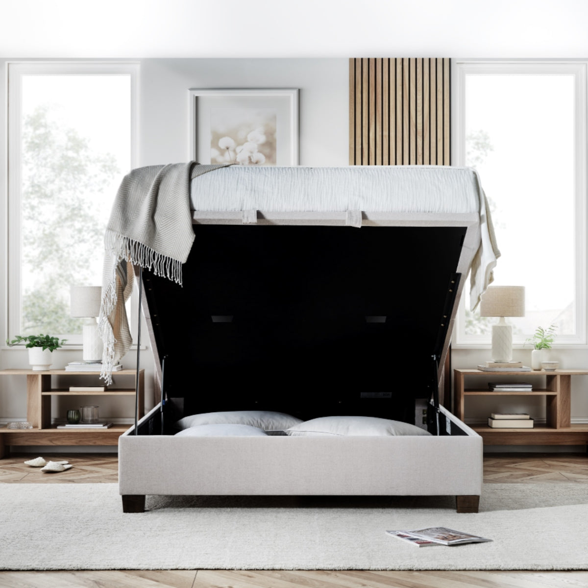 2026 Noreen Ottoman Storage Bed in Clay