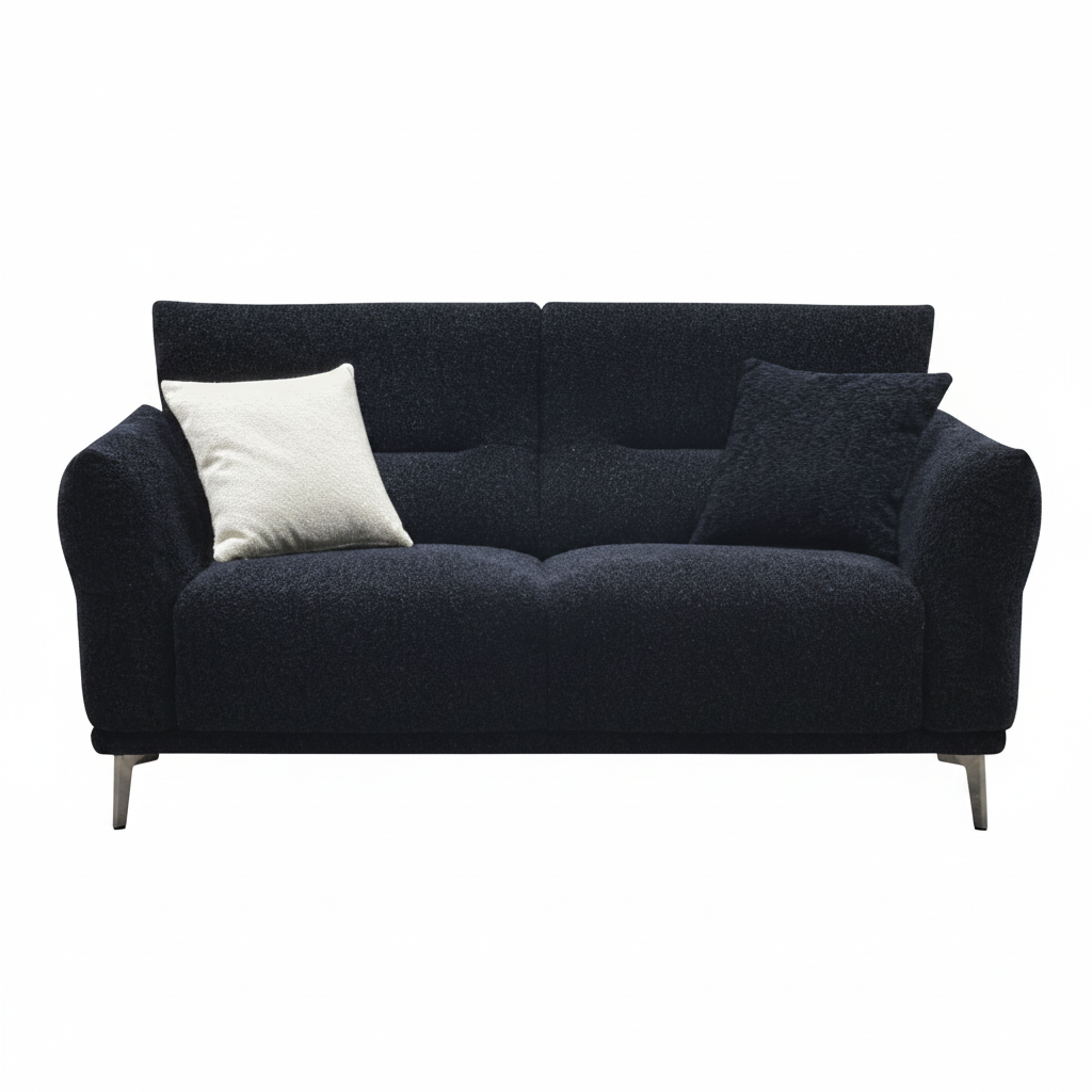 2026 Athens 2 Seater Sofa - Black Lux Boucle