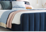 Clyde Bed Frame in Midnight Blue