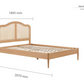 Madame Rattan Bed OAK Effect - Nimbus Beds