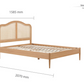 Madame Rattan Bed OAK Effect - Nimbus Beds