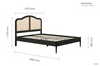 Monsieur Rattan Bed BLACK+Oak Effect - Nimbus Beds