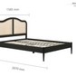 Monsieur Rattan Bed BLACK+Oak Effect - Nimbus Beds