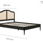 Monsieur Rattan Bed BLACK+Oak Effect - Nimbus Beds