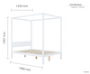 Modern 4-Poster Bed White - Nimbus Beds