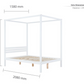 Modern 4-Poster Bed White - Nimbus Beds