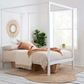 Modern 4-Poster Bed White - Nimbus Beds