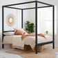 Modern 4-Poster Bed Black - Nimbus Beds
