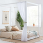 Modern LOW 4-Poster Bed White - Nimbus Beds