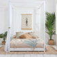 Modern LOW 4-Poster Bed White - Nimbus Beds