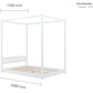 Modern LOW 4-Poster Bed White - Nimbus Beds