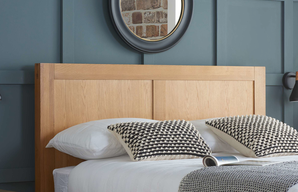 Panelled OAK Low Footend Bed - Nimbus Beds