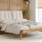 Pillow Back Bed TUFTED WHITE+Oak Effect - Nimbus Beds