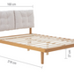Pillow Back Bed TUFTED WHITE+Oak Effect - Nimbus Beds