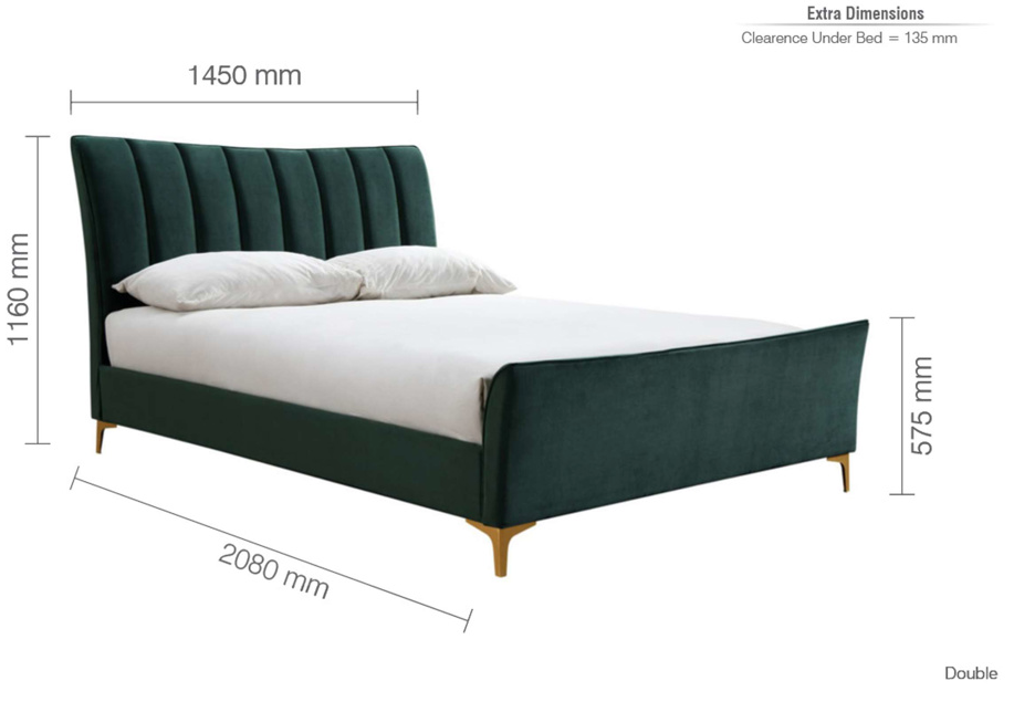 The Elegance PLUSH GREEN+Gold Feet - Nimbus Beds