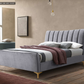 The Elegance Plush Grey+Gold Feet - Nimbus Beds
