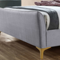 The Elegance Plush Grey+Gold Feet - Nimbus Beds