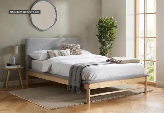 The Finlay Scandi Bed Grey+Natural - Nimbus Beds