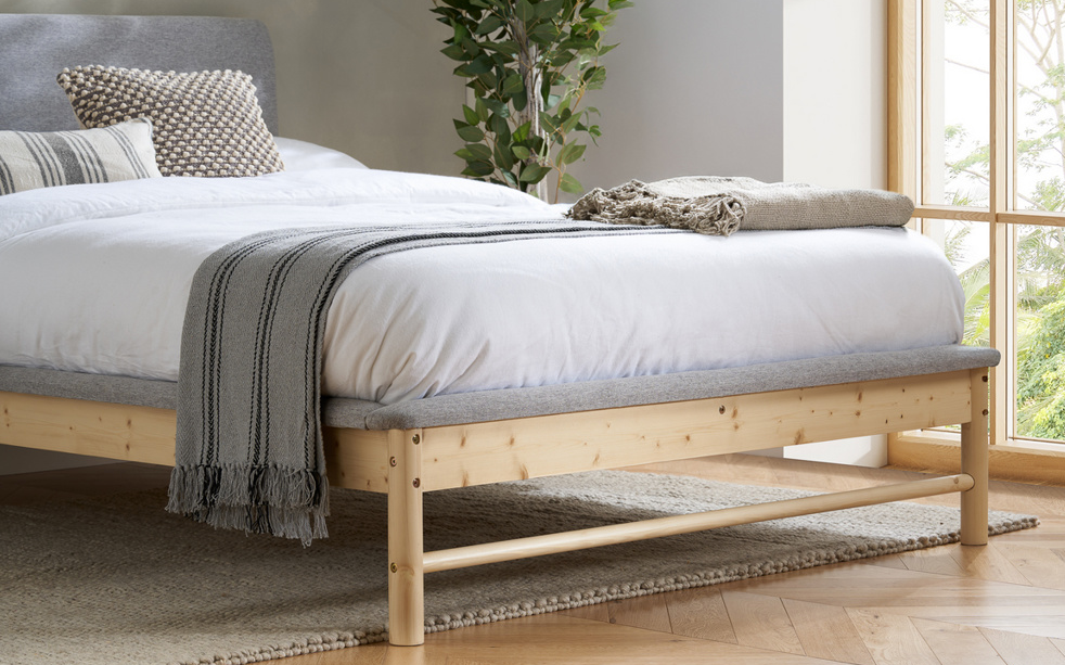 The Finlay Scandi Bed Grey+Natural - Nimbus Beds