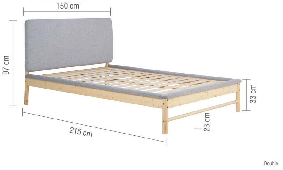 The Finlay Scandi Bed Grey+Natural - Nimbus Beds